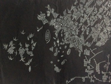 Dessin intitulée "Micro" par Pasthete // Salima Woestyn, Œuvre d'art originale, Stylo à bille