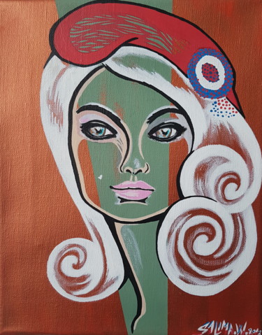 Painting titled "Marianne" by Pasthete // Salima Woestyn, Original Artwork, Other