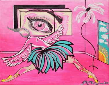 Картина под названием "Muse créativité" - Pasthete // Salima Woestyn, Подлинное произведение искусства, Акрил