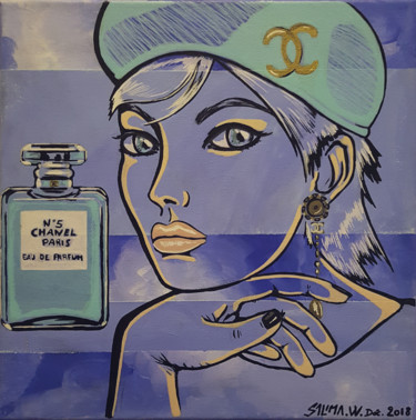 Peinture intitulée "Dame Chanel" par Pasthete // Salima Woestyn, Œuvre d'art originale, Acrylique