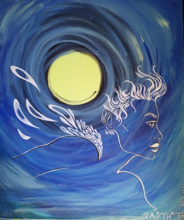 Painting titled "Angelus" by Pasthete // Salima Woestyn, Original Artwork, Acrylic