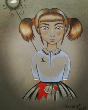 Dessin intitulée "Littlegirl" par Pasthete // Salima Woestyn, Œuvre d'art originale, Crayon