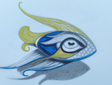 图画 标题为“poisson Pasthete” 由Pasthete // Salima Woestyn, 原创艺术品, 铅笔