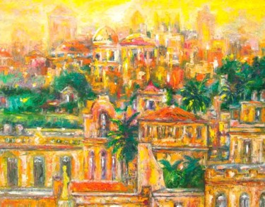 Pintura titulada "Con amarillos y pap…" por Pastor Perez, Obra de arte original, Oleo
