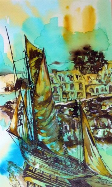 Painting titled "Thonier" by Patrick Mévellec, Original Artwork