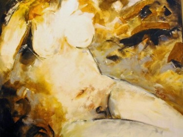 Painting titled "desnudo en ocres" by Patricia Paats, Original Artwork