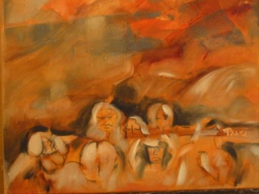 Painting titled "el caos" by Patricia Paats, Original Artwork
