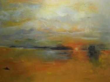 Painting titled "Atardecer" by Patricia Paats, Original Artwork
