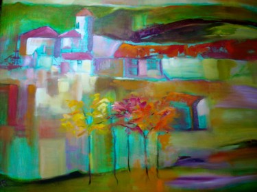 Painting titled "UN LUGAR EN EL MUNDO" by Patricia Paats, Original Artwork