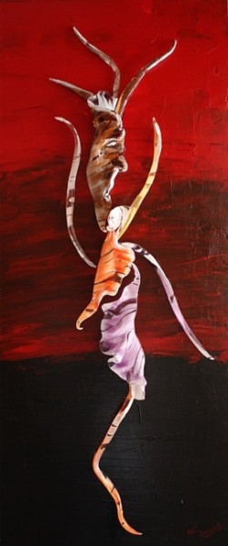 Pittura intitolato "Danceur Afriquain" da Patrick Bérard, Opera d'arte originale, Olio