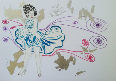 Disegno intitolato "Disco" da Patricia Saccaggi, Opera d'arte originale, Grafite