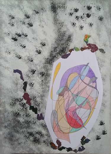 Dessin intitulée "Les bestioles" par Patricia Saccaggi, Œuvre d'art originale, Crayon