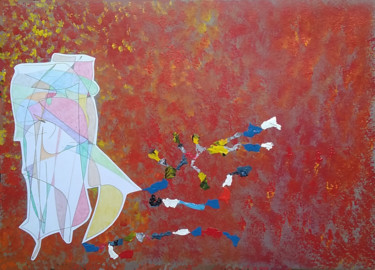 Рисунок под названием "Le nez" - Patricia Saccaggi, Подлинное произведение искусства, Пигменты
