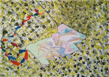 Desenho intitulada "Ça trompe !" por Patricia Saccaggi, Obras de arte originais, Pigmentos