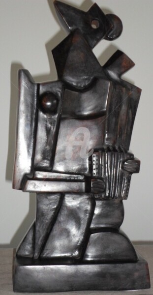 Sculpture titled "accordeoniste" by Patrice  Donald Laborie, Original Artwork, Metals