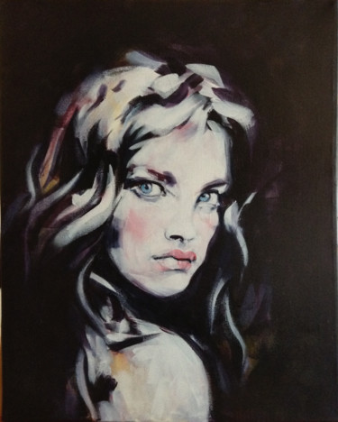 Painting titled "Lolita" by Patdumez, Original Artwork, Acrylic Mounted on Wood Stretcher frame