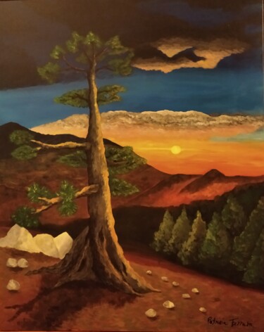 Malerei mit dem Titel "Albero padre" von Patrizia Ferrara, Original-Kunstwerk, Acryl Auf Keilrahmen aus Holz montiert