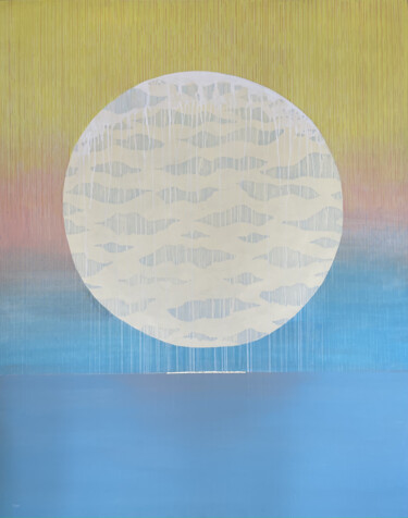 Картина под названием "Moon Light" - Pati Guyot, Подлинное произведение искусства, Акрил Установлен на Деревянная рама для н…