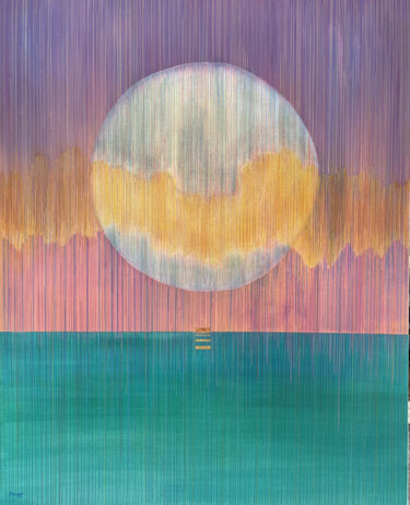 Картина под названием "Le soleil se lève t…" - Pati Guyot, Подлинное произведение искусства, Акрил