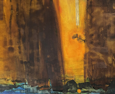 Pintura intitulada "FALLING LIGHT" por Pati Guyot, Obras de arte originais, Tinta