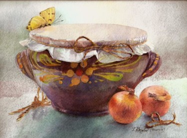 Peinture intitulée "Onion Soup" par Tatiana Kremlev (Chvetsova), Œuvre d'art originale