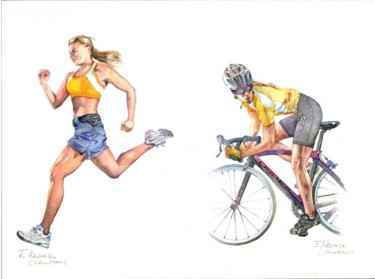 「The Sport」というタイトルの絵画 Tatiana Kremlev (Chvetsova)によって, オリジナルのアートワーク, オイル