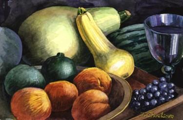 Ζωγραφική με τίτλο "Fruits and Vine" από Tatiana Kremlev (Chvetsova), Αυθεντικά έργα τέχνης, Λάδι