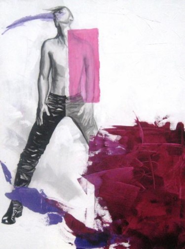 Peinture intitulée "Purple soul" par Patricia Klimov, Œuvre d'art originale