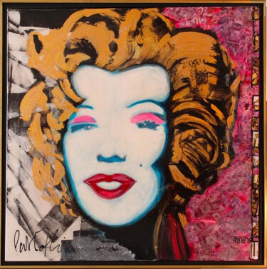 Malerei mit dem Titel "Marilyn DOLL' ART" von Patmoli, Original-Kunstwerk, Acryl