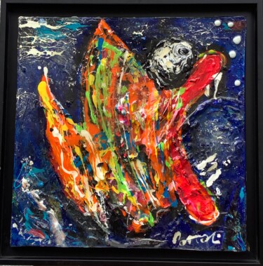 Peinture intitulée "Piranha" par Patmoli, Œuvre d'art originale, Acrylique