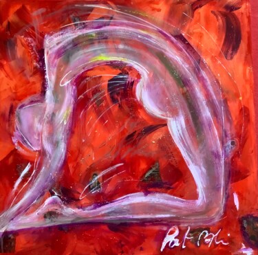 Painting titled "Red dance" by Patmoli, Original Artwork, Acrylic