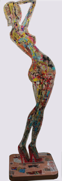 Sculpture intitulée "MONICA 180" par Patmoli, Œuvre d'art originale, Résine