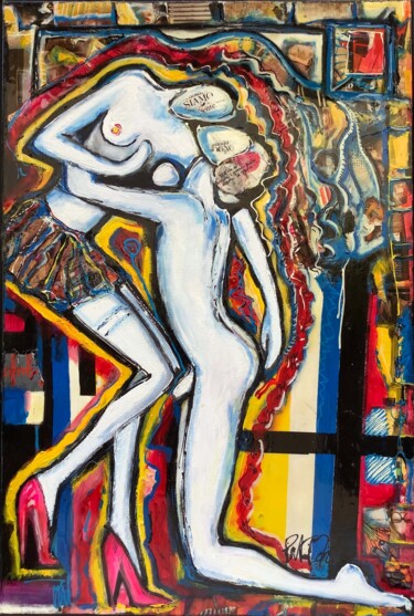 Pintura intitulada "L'abandon" por Patmoli, Obras de arte originais, Acrílico