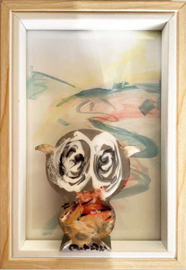 Escultura titulada "CHOUETTE 8 SOUS CAD…" por Patmoli, Obra de arte original, Acero inoxidable