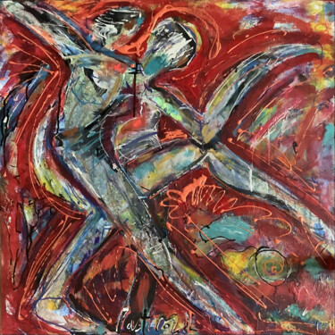 Peinture intitulée "Danse dans les vein…" par Patmoli, Œuvre d'art originale, Acrylique