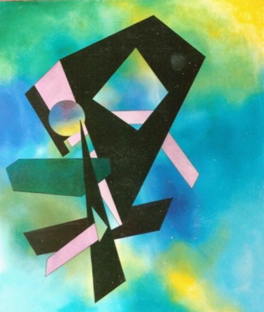 Peinture intitulée "géométrie" par Patou.B, Œuvre d'art originale