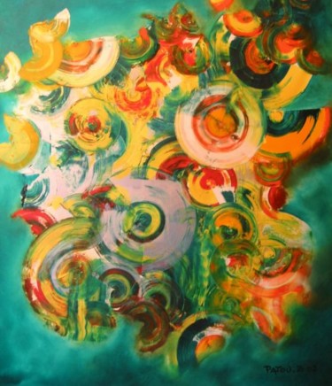 Painting titled "explosion" by Patou.B, Original Artwork