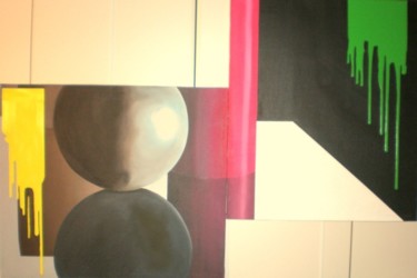 Painting titled "mirage reflectif" by Patou.B, Original Artwork