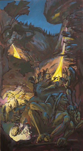 Pittura intitolato ""Avant" - antes - b…" da Patou Deballon, Opera d'arte originale, Acrilico