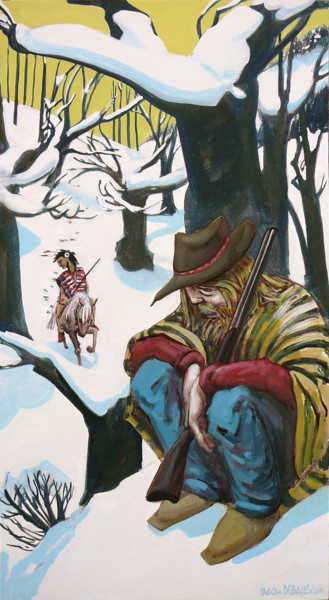 Painting titled ""Winter"" by Patou Deballon, Original Artwork, Acrylic