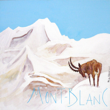 Malerei mit dem Titel "mont-blanc" von Patou Deballon, Original-Kunstwerk