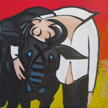 Painting titled ""Toro1"" by Patou Deballon, Original Artwork, Acrylic