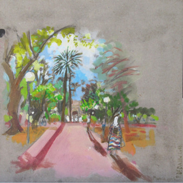 Painting titled "Murcia, el malecón" by Patou Deballon, Original Artwork, Acrylic