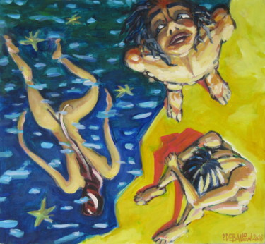 Peinture intitulée ""Troublé" - desconc…" par Patou Deballon, Œuvre d'art originale, Acrylique
