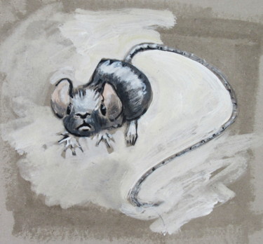 Peinture intitulée "souris2" par Patou Deballon, Œuvre d'art originale, Acrylique
