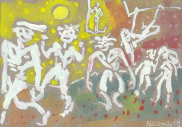 Pittura intitolato "1jan - 3/3" da Patou Deballon, Opera d'arte originale, Gouache