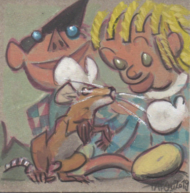 Peinture intitulée "30jan - 3/3" par Patou Deballon, Œuvre d'art originale, Gouache