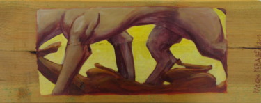 Peinture intitulée "mal cadré 6 : fauve…" par Patou Deballon, Œuvre d'art originale, Acrylique