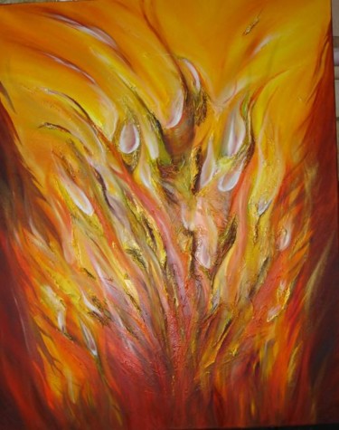 Peinture intitulée "Du feu de dieu" par Patpicture, Œuvre d'art originale, Huile