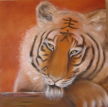 Painting titled "Tigre.jpg" by Patpicture, Original Artwork, Oil